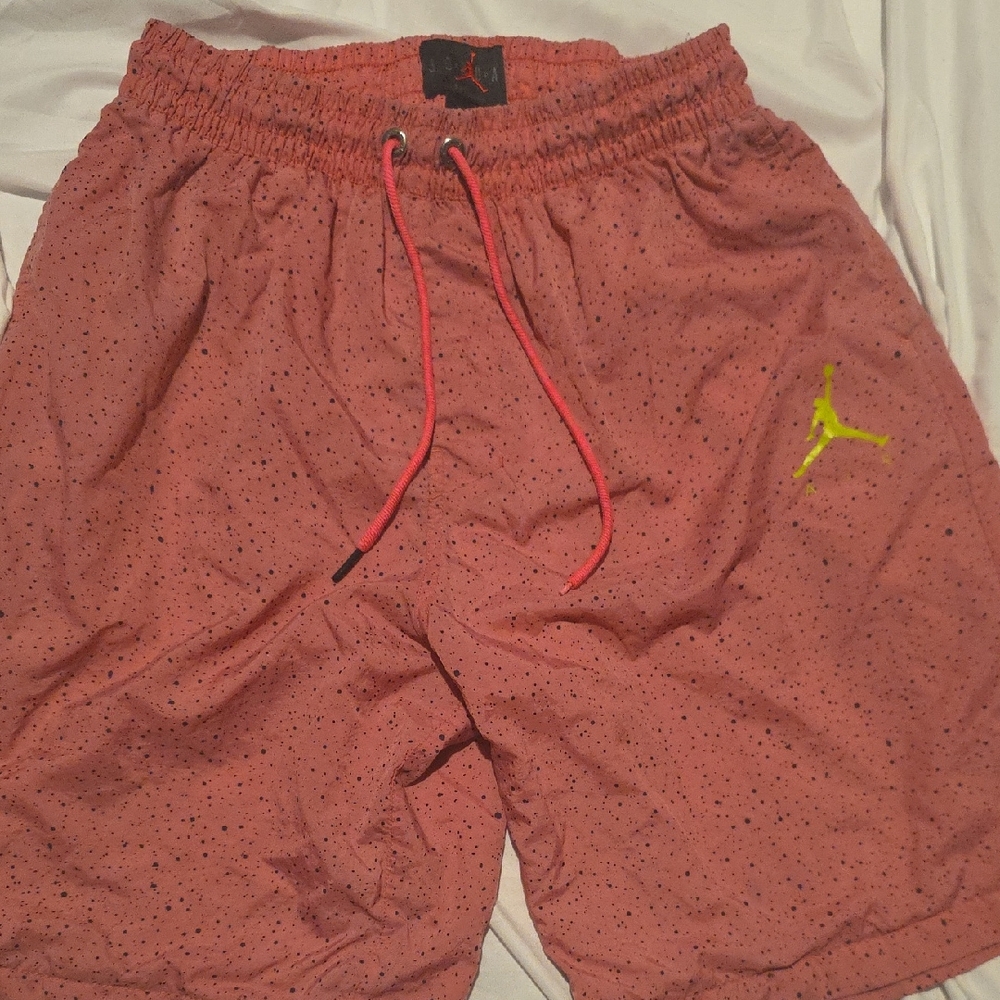 Jordan Red Athletic Shorts with Jumpman Logo